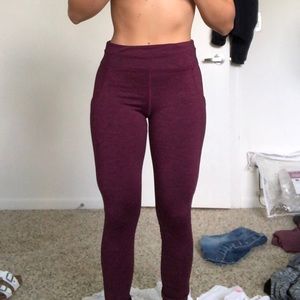 Forever 21 maroon leggings with pockets!